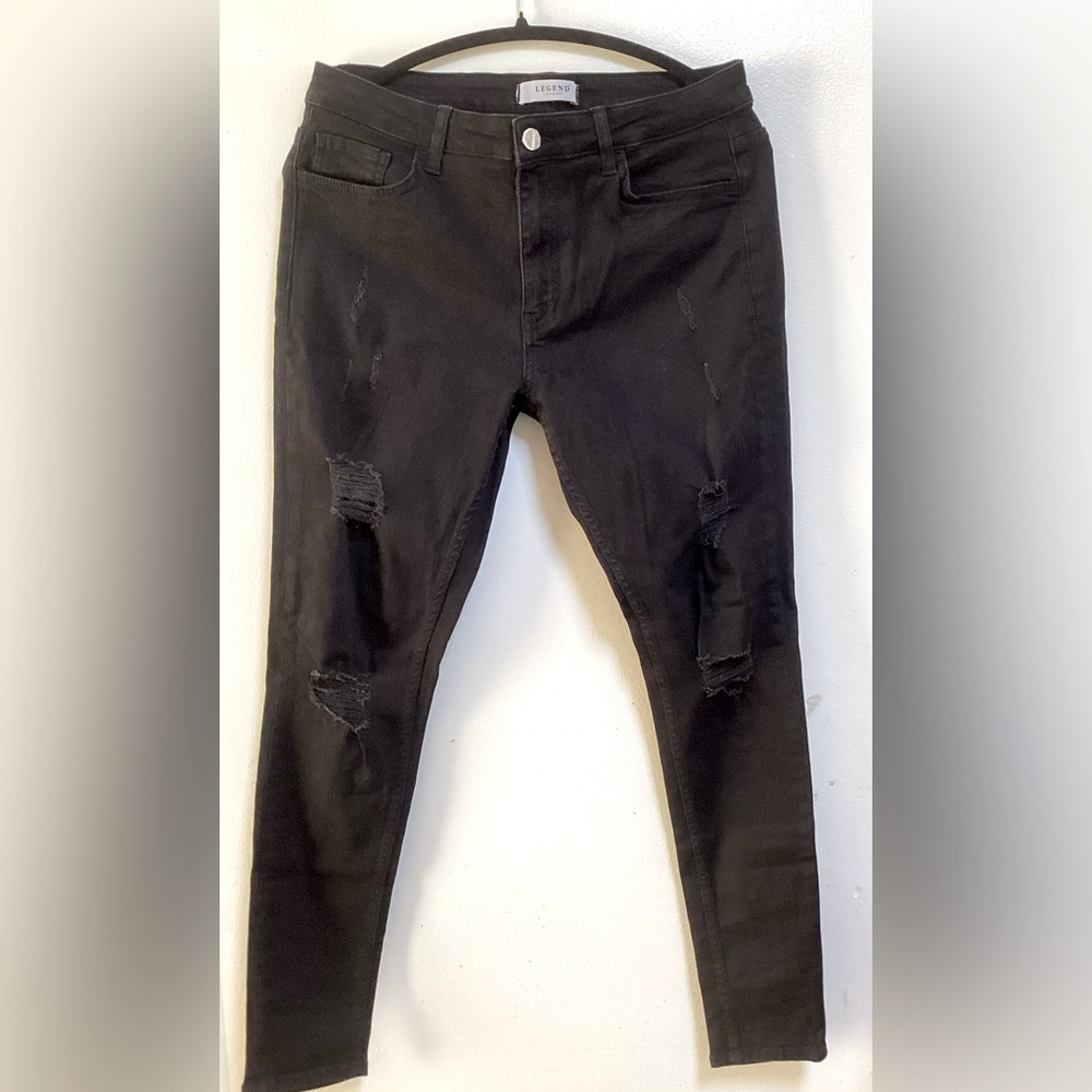 Skinny Fit Jeans Ripped and Repaired.   W34L30
